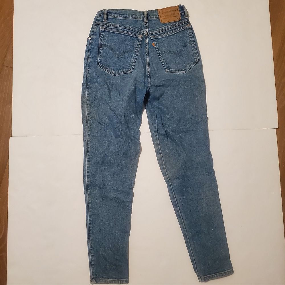 Levi s 912 Vintage Orange Tab Blue Jeans Slim Fit Tapered Leg 10912 Size 9 26x29